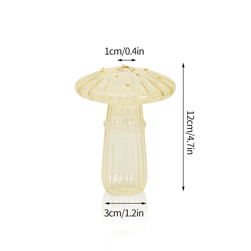 Mushroom Flower Glass Flower Pots Vase