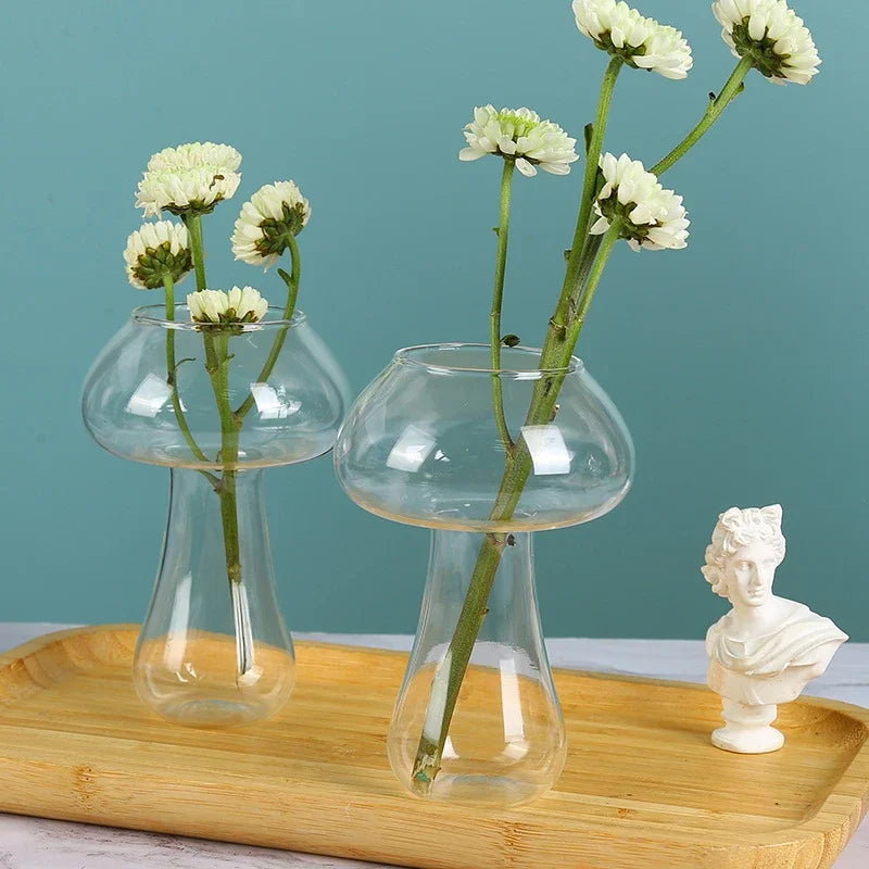 Mushroom Flower Glass Flower Pots Vase